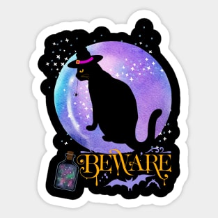 Magic Witch Tarot cards Beware potion witchy Witchcraft astrology Halloween Sticker